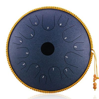 HLURU TA14-14 Navy Blue Tongue Drum 14 Notalı 14" Bakır Çelik
